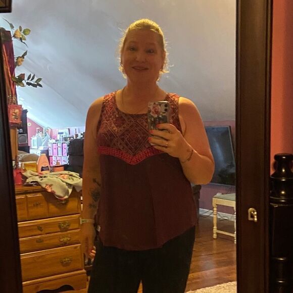 Faded Glory Purple Tank Top Open Back XL 16-18 - Picture 1 of 8